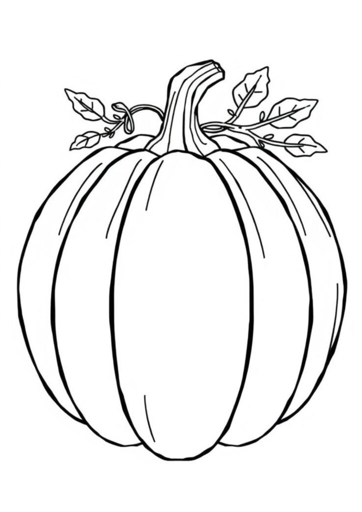 Pumpkin coloring page printable downlead free