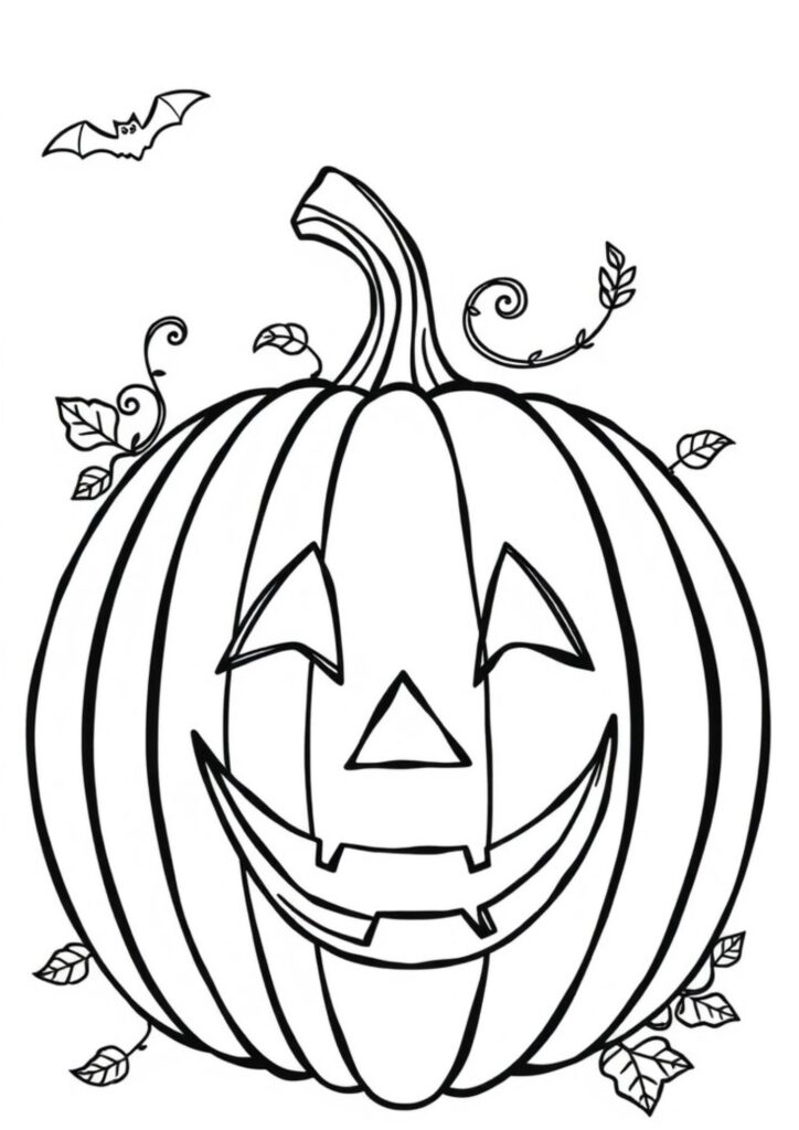 Pumpkin coloring page printable downlead free
