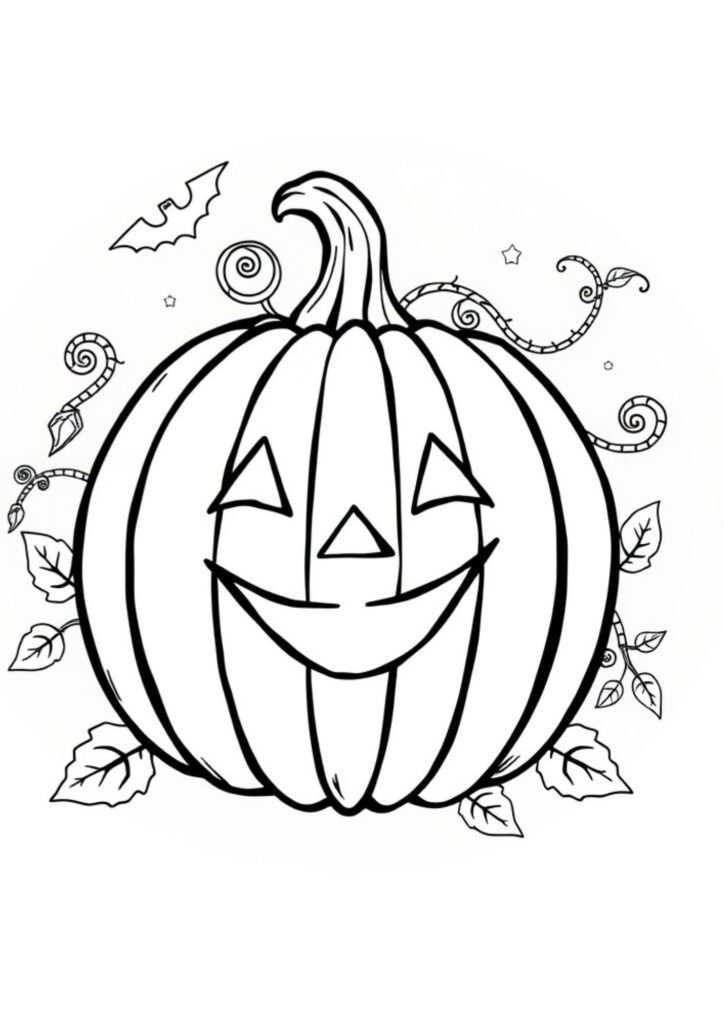 Pumpkin coloring page printable downlead free
