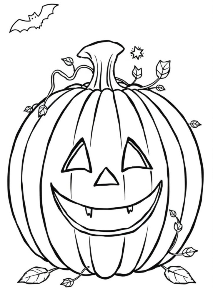 Pumpkin coloring page printable downlead free