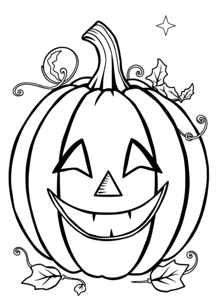 Pumpkin coloring page printable downlead free