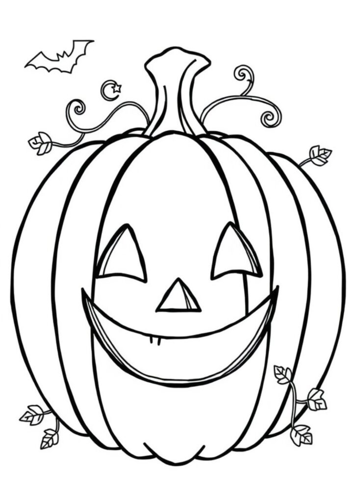 Pumpkin coloring page printable downlead free