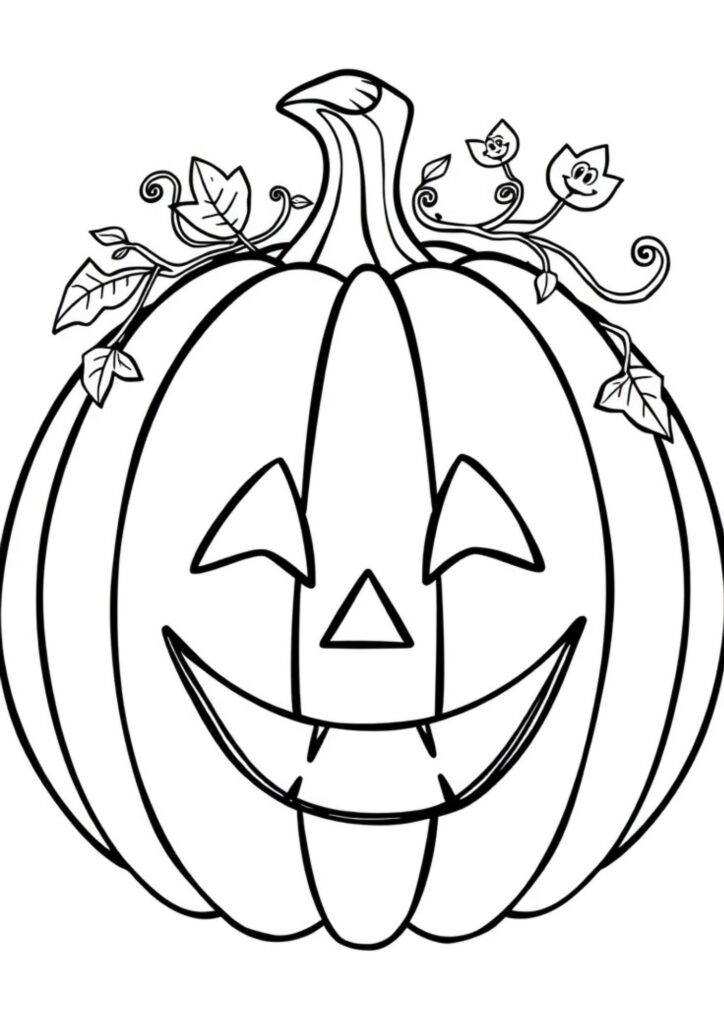 Pumpkin coloring page printable downlead free