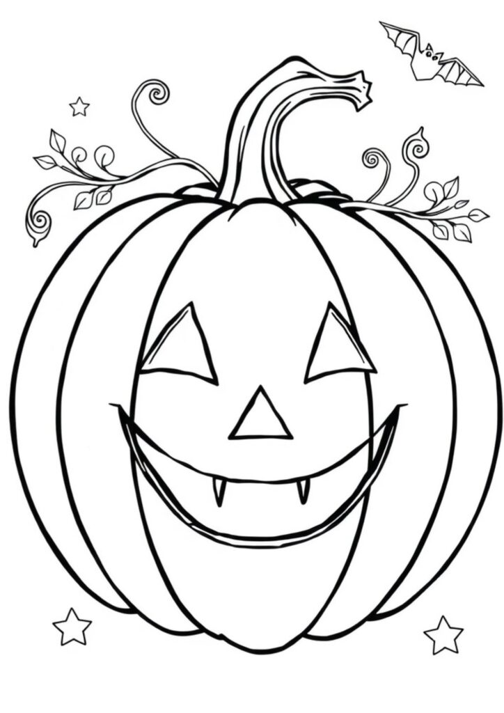 Pumpkin coloring page printable downlead free