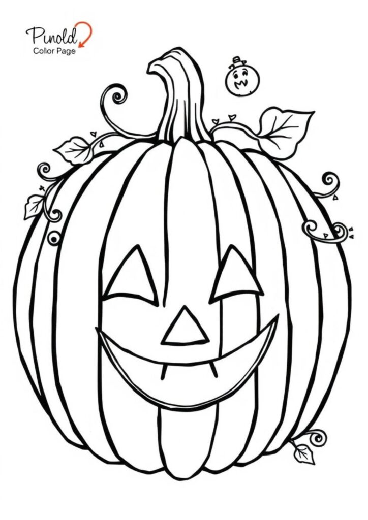 Pumpkin coloring page printable downlead free