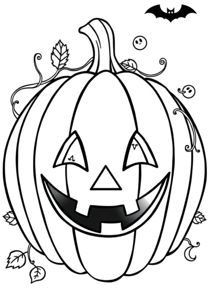 Pumpkin coloring page printable downlead free
