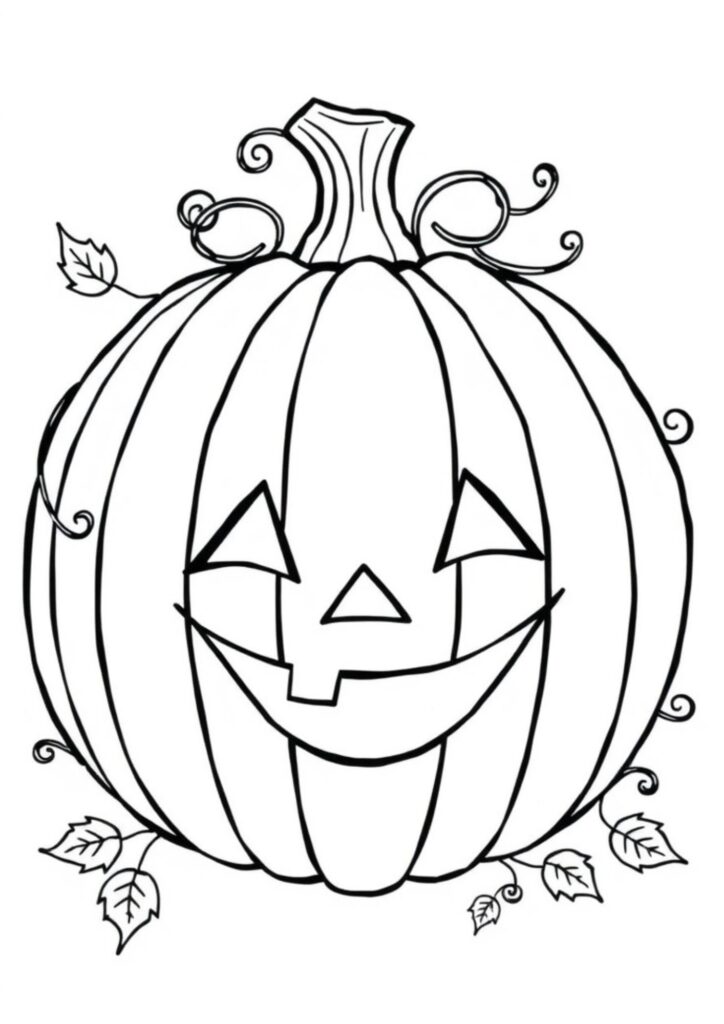 Pumpkin coloring page printable downlead free