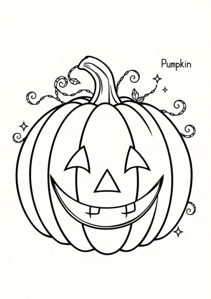 Pumpkin coloring page printable downlead free
