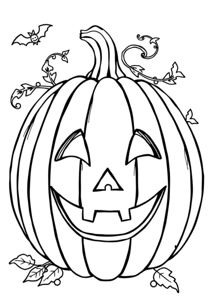Pumpkin coloring page printable downlead free