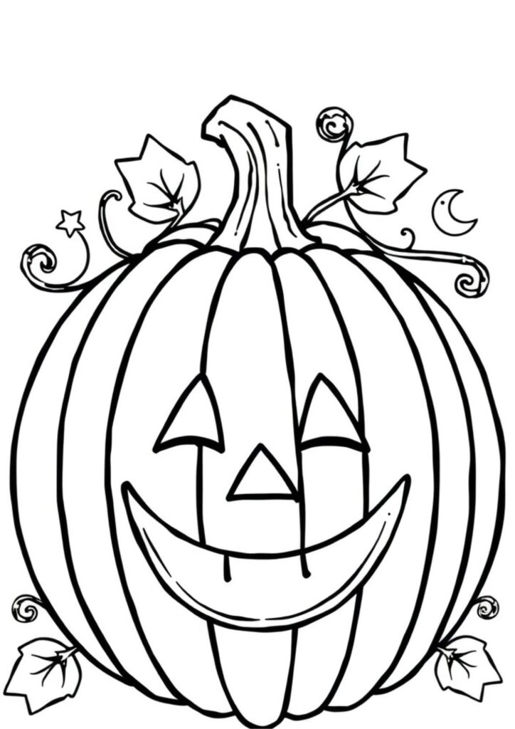 Pumpkin coloring page printable downlead free