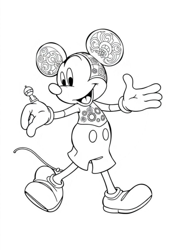 Mickey Mouse coloring page for children - Easy and fun printable