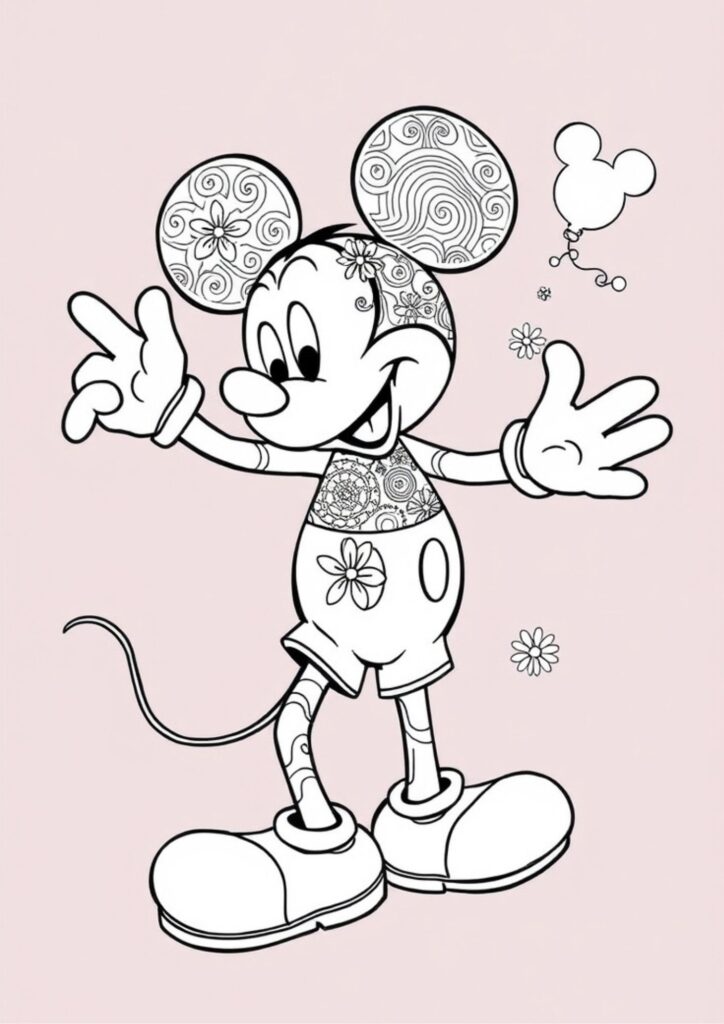 Mickey Mouse and Friends coloring page - Free printable