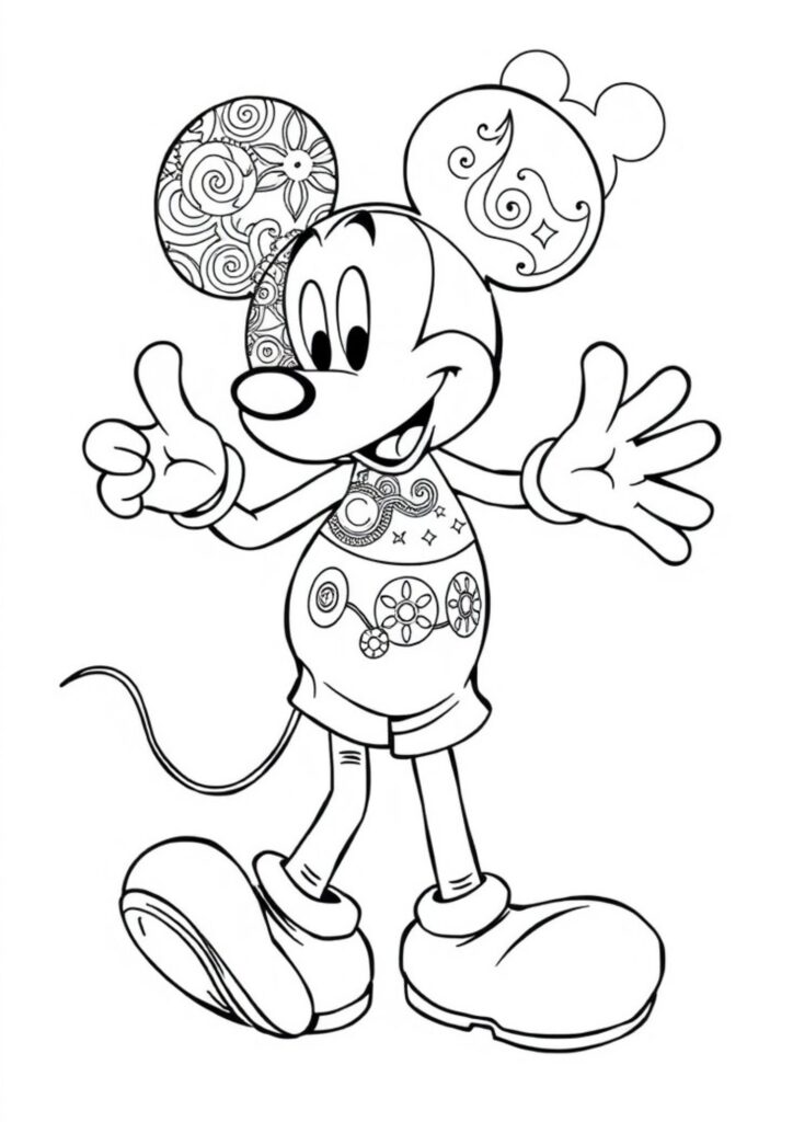 Disney for graphic designer for Mickey Mouse coloring pages - Free printable