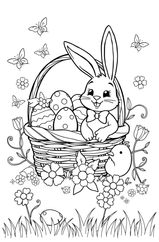 Easter coloring pages egg mandala with symmetrical floral patterns