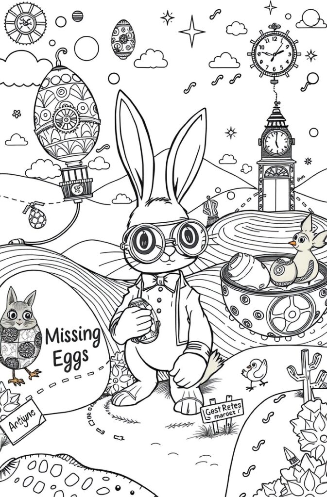 Decorative Easter egg mandala coloring page