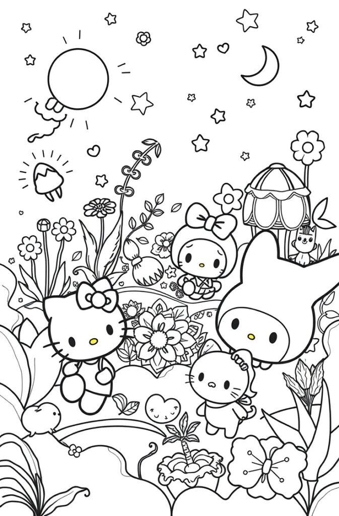 My Melody holding a cupcake with a smiling face
