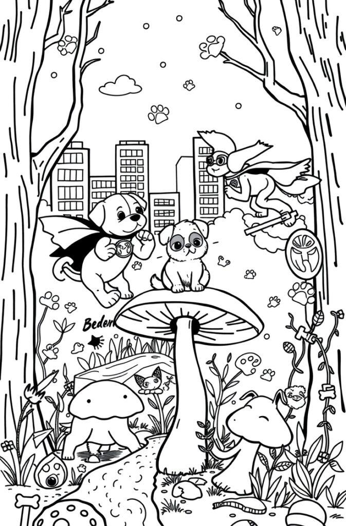 Simple puppy outline coloring page for toddlers.